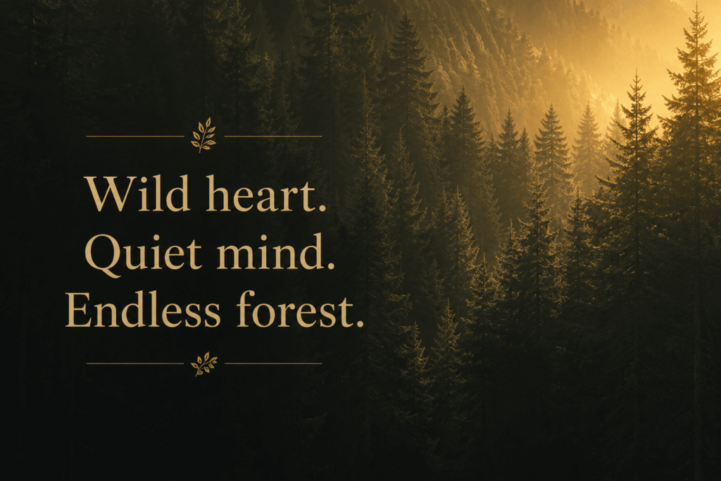 Short Forest Captions
