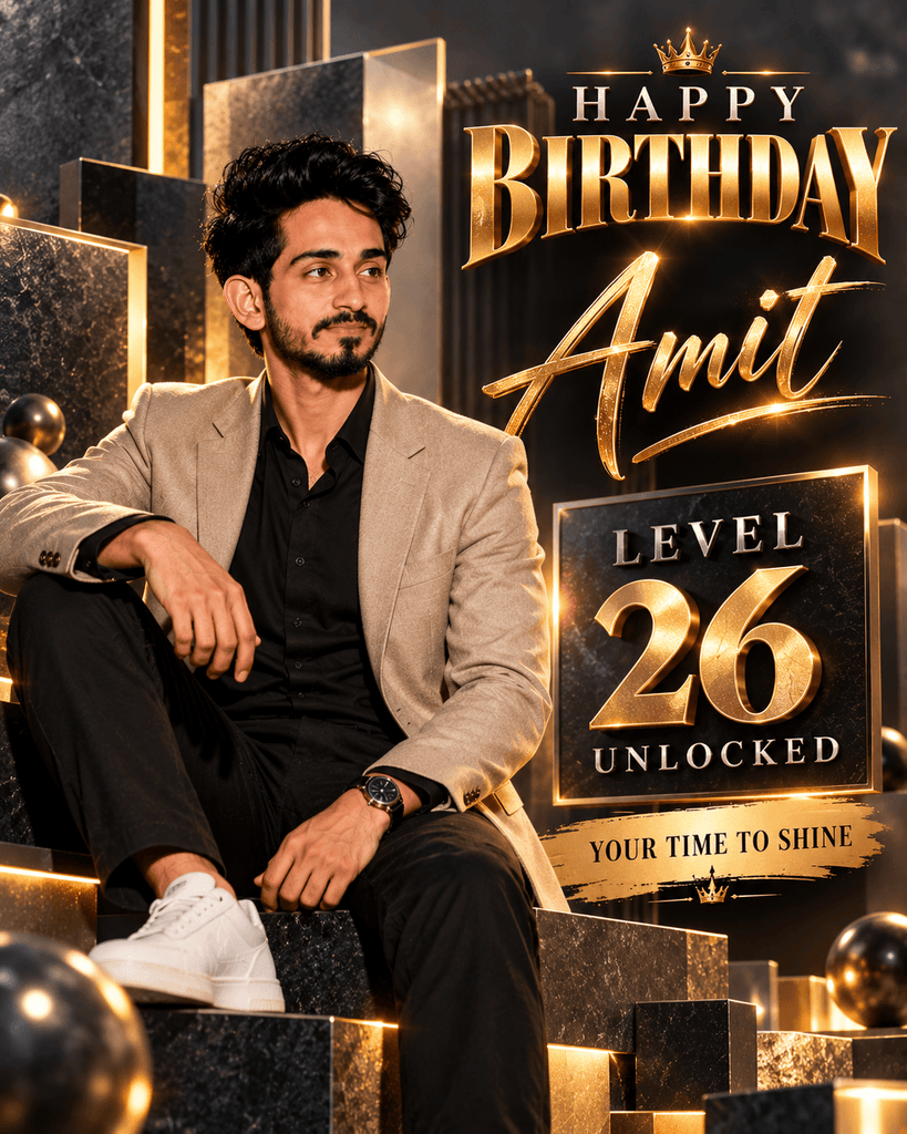 3D Birthday Poster Design Prompt