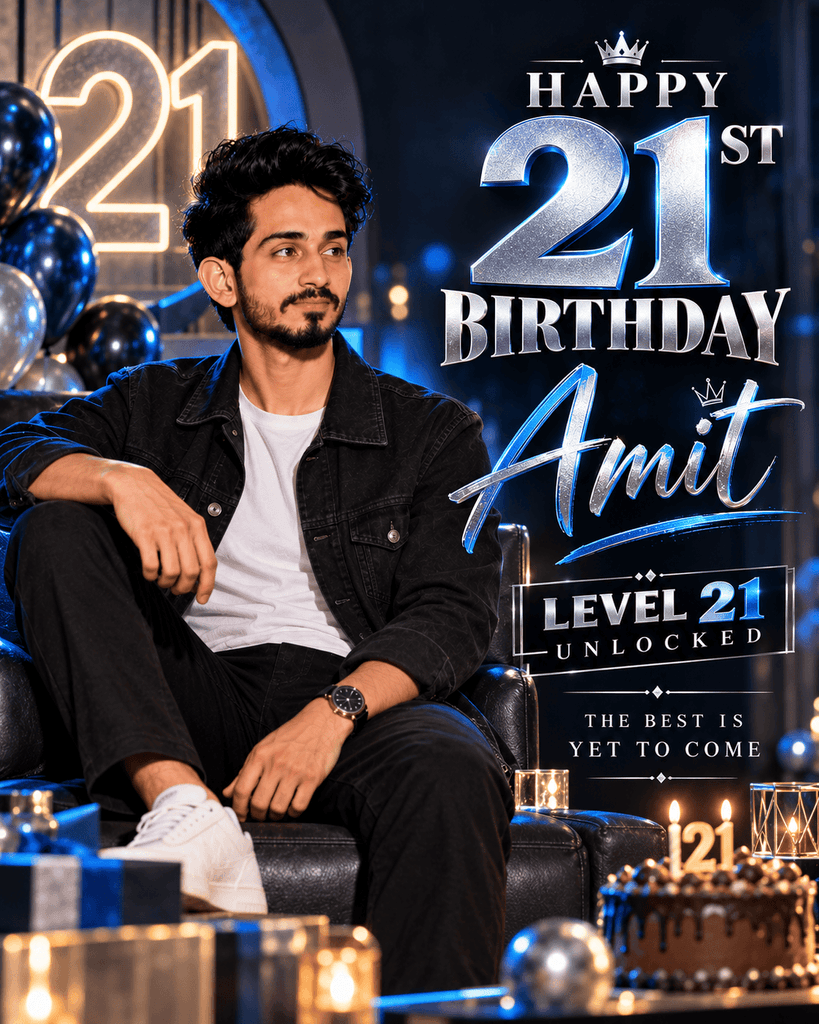 Birthday Poster for a 21-Year-Old Boy