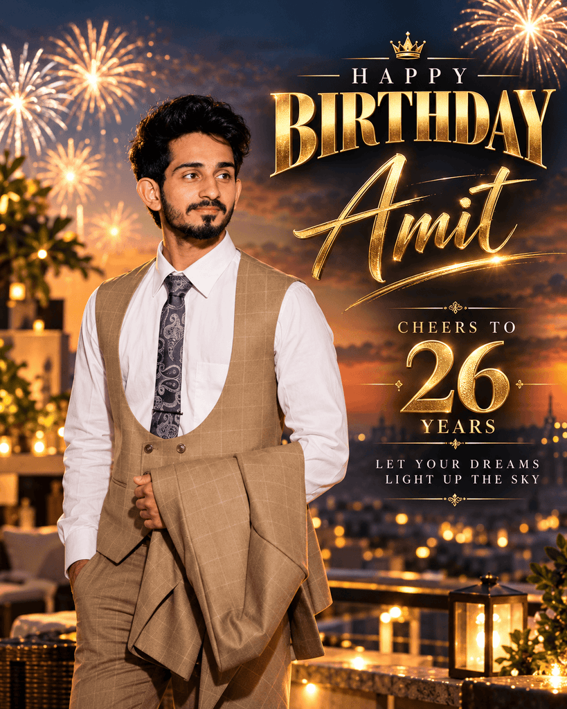 Fireworks Birthday Poster