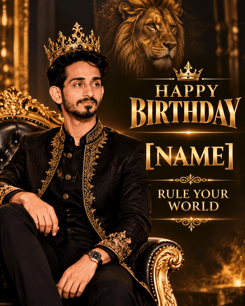 Royal Crown Birthday Poster