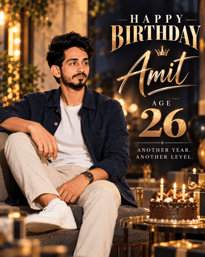 Ultra-Realistic Birthday Portrait Poster